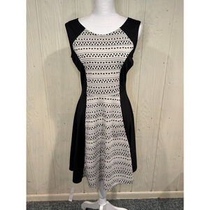 Maurice's Dress Black and White Geometric Print Size Medium